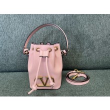 valentino MINI VLOGO SIGNATURE BUCKET BAG IN NAPPA LEATHER pink 2024