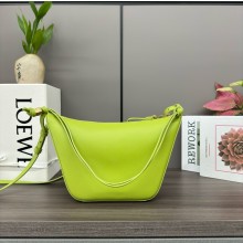 Loewe Mini Hammock Hobo bag in classic calfskin meadow green 2024