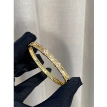 Van Cleef & Arpels Perlée sweet clovers bracelet silver