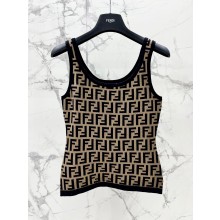 fendi logo printed viscose top 2023 