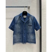 fendi blue denim shirt 2023 