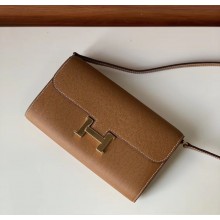 Hermes constance to go bag in epsom leather camel