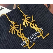 Saint Laurent Monogram Palm Earrings In Metal 584129
