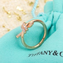 Tiffany Knot Ring in PINK Gold with Diamonds