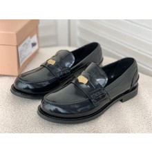 MIU MIU heel 2.5cm Patent leather penny loafers black 2023