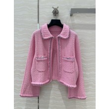 CHANEL PINK KNITTED CARDIGAN 2025