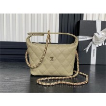 chanel beige BUCKET BAG in grained leather AP4386 2025