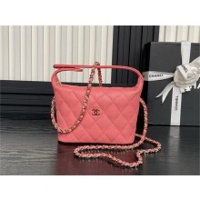 chanel pink BUCKET BAG in grained leather AP4386 2025