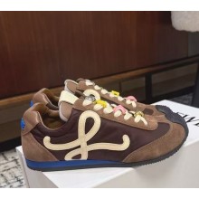 Loewe Ballet Runner 2.0 in nylon and calfskin dark brown 2025