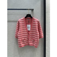 chanel Cotton & Mixed Fibers Pink & Ecru cardigan 2024