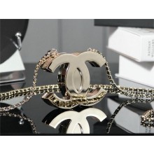CHANEL gold & White LONG NECKLACE ABE814 2025