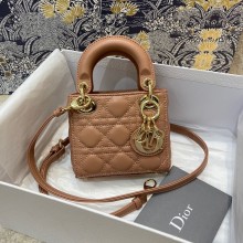 dior Rose Des Vents Cannage Lambskin Micro Lady Dior Bag 2021