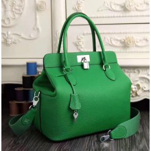 Hermes Original Togo Leather Toolbox Tote Bag Green