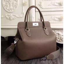 Hermes Original Togo Leather Toolbox Tote Bag Etoupe
