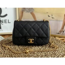 Chanel Mini Flap Bag Calfskin BLACK/Gold AS3828 2023