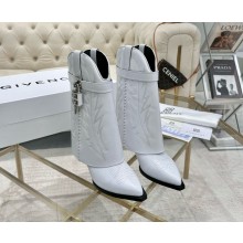 Givenchy Heel 6cm Shark Lock ankle boots in white 2024