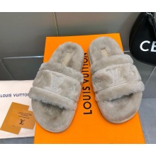 Louis Vuitton Shearling Comfort Mules beige 2024