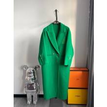 loewe coat in wool and cashmere green 2023