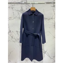hermes cashmere long coat black 2023 