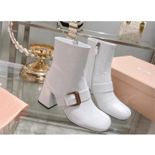 Miu Miu white Patent leather booties 5T799D 2023