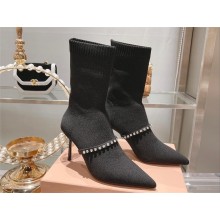 Miu Miu black Technical knit booties 5T815D 2023