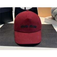 MIU MIU logo-embroidered baseball cap burgundy 2024