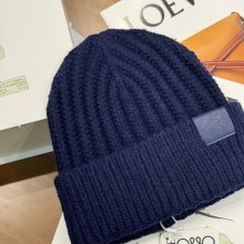 Loewe Knit Beanie navy blue 2024