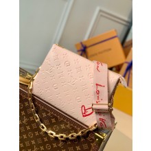 Louis Vuitton Limited Edition Coussin PM Monogram Pink Lambskin in Lambskin Leather with Gold-tone m58739