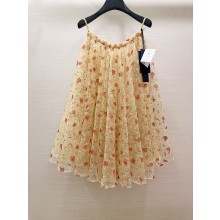 prada red Printed nylonette midi skirt P169K 2024 