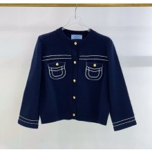 Prada Cotton cardigan Albino black P25M75 2024 