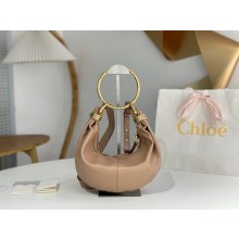 Chloe Bracelet Small leather shoulder bag pink 2025