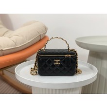 chanel Lambskin & Gold Metal Clutch with Chain AP3315 BLACK 2023