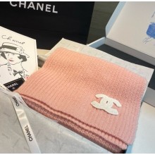 Chanel cashmere knit scarves with cc logo pink 30*180cm 2024 