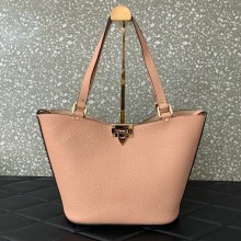 Valentino Garavani Rockstud Leather Tote PINK 2024