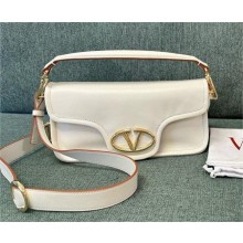 VALENTINO VLOGO 1960 NAPPA LEATHER SHOULDER BAG WHITE 2024