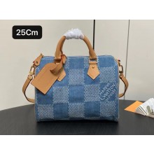 louis vuitton Damier Denim 3D speedy 25 bag 2024