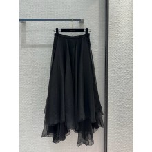 LOUIS VUITTON Fluid Silk Tiered Skirt 1AFOZM 2024