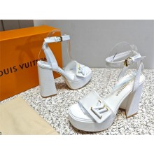 Louis Vuitton PLATFORM 12 cm heel 9.5 cm Shake Platform Sandal white 2023