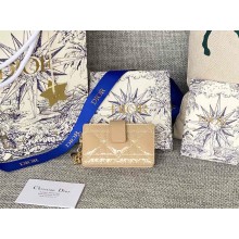 Dior Lady Dior Jasmine Card Holder beige Patent Cannage Calfskin 1112-2024