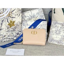 Dior 30 Montaigne Dahlia Wallet white Smooth Calfskin 1112-2024