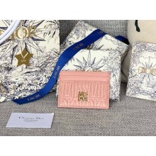 Dior Miss Dior Freesia Card Holder pale pink Lambskin with Quilted Miss Dior Allover Motif 1112-2024