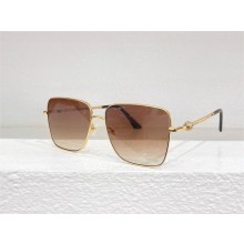 JIMMY CHOO PUA DAKR BROWN/Pale Gold Square Sunglasses with Crystals 2025
