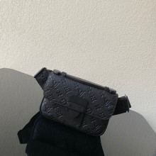 louis vuittton Monogram-embossed S LOCK SLING BAG m58487 black