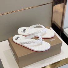 Christian Louboutin PVC SLIPPERS WHITE