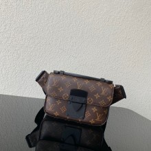 louis vuittton Monogram Macassar canvas S LOCK SLING BAG M45807