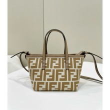 Fendi FF beige jacquard roll mini bag 2024