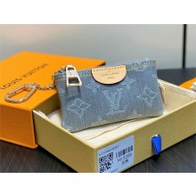LOUIS VUITTON Certified organic cotton Key Pouch M13208 GRAY 2025