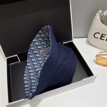 dior Reversible Teddy-D Small Brim Bucket Hat blue 2023