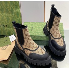 Gucci Women's GG canvas ankle boot 751711 BEIGE 2023