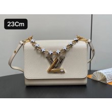 LOUIS VUITTON Twist PM BAG IN EPI LEATHER M24043 QUARTZ 2024
